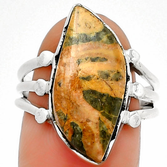Natural Moroccan Yellow Jacket Jasper Ring size-8 R-1338 SDR184422