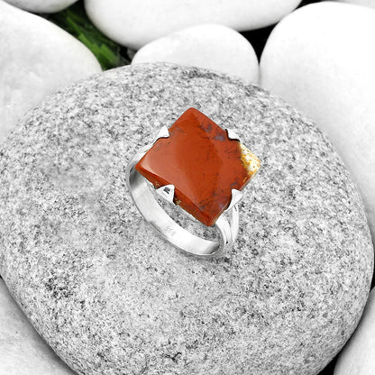 Natural Red Moss Agate Ring size-8 R-1305 SDR184510