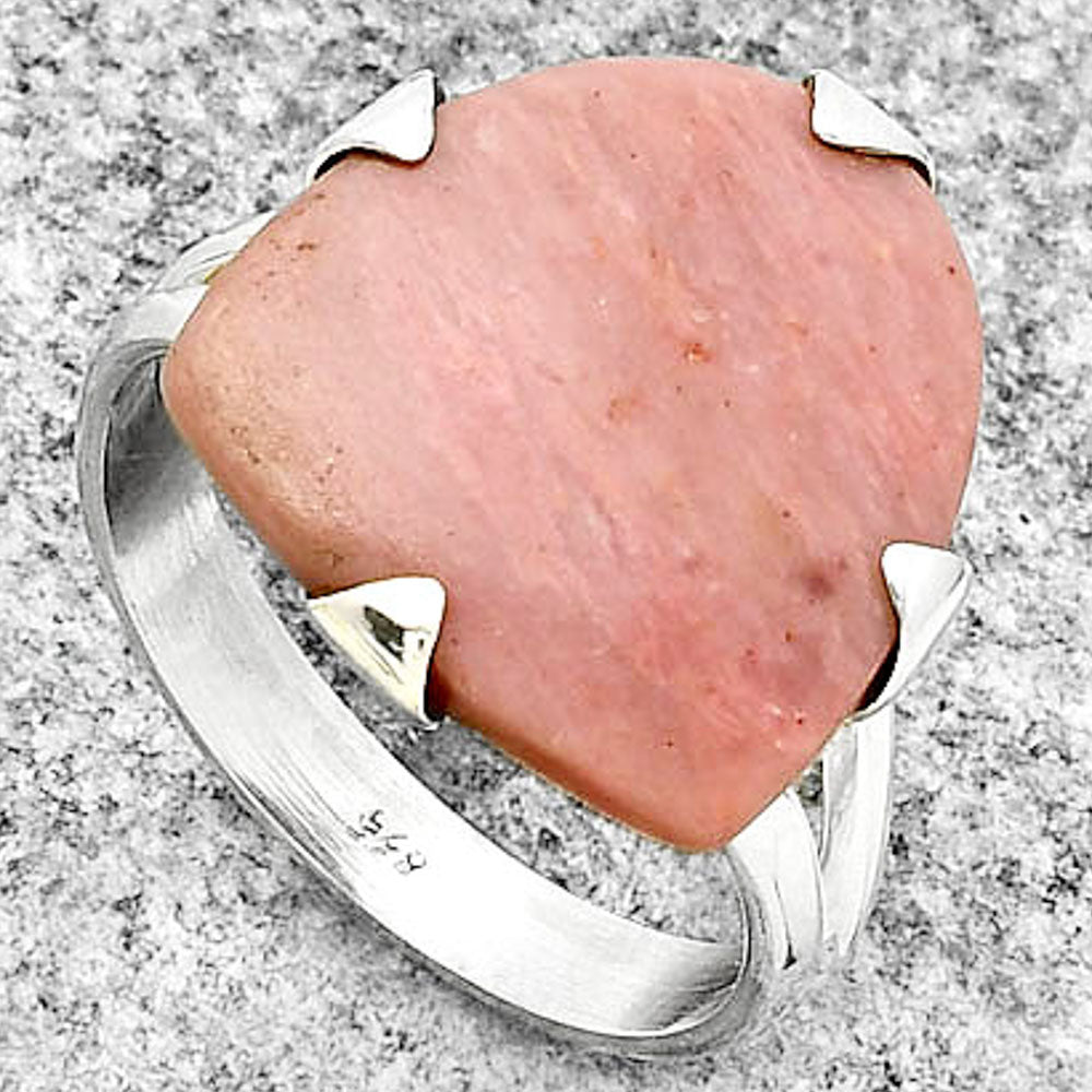 Natural Pink Tulip Quartz Ring size-9 R-1305 SDR184513