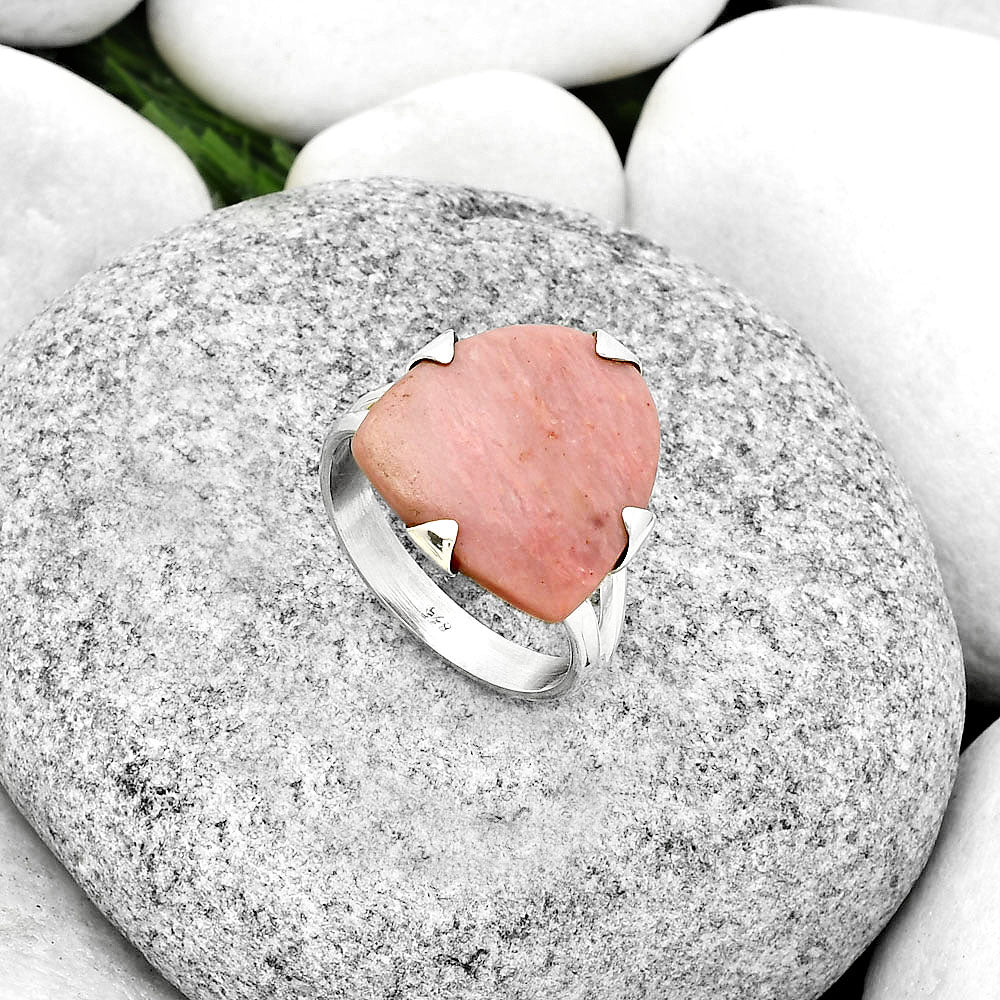 Natural Pink Tulip Quartz Ring size-9 R-1305 SDR184513