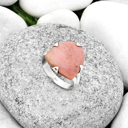 Natural Pink Tulip Quartz Ring size-9 R-1305 SDR184513