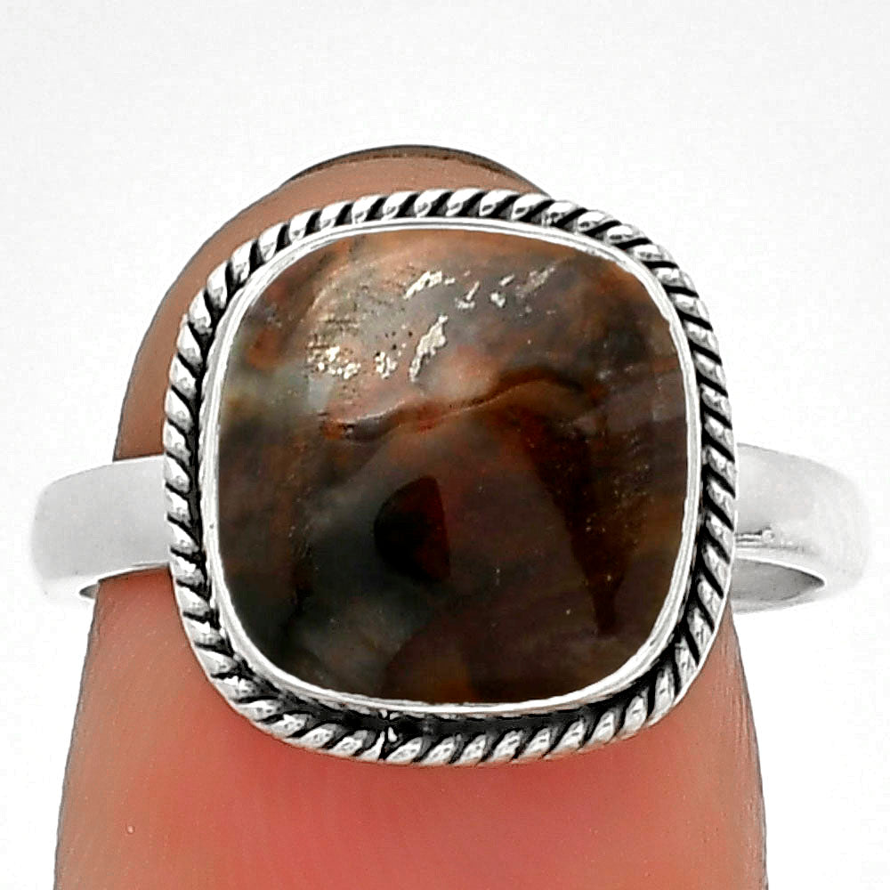 Natural Purple Cow Jasper Ring size-7.5 R-1009 SDR184558