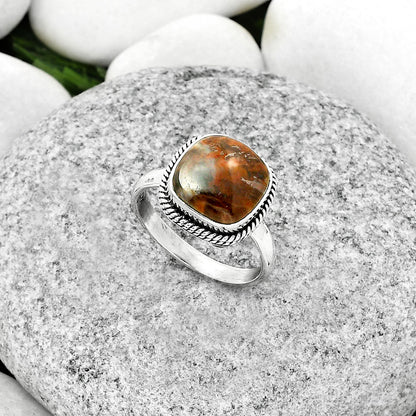 Natural Purple Cow Jasper Ring size-7.5 R-1009 SDR184558