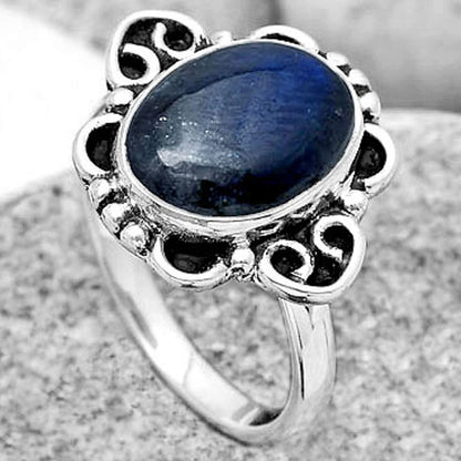 Blue Fire Labradorite - Madagascar Ring size-8.5 R-1131 SDR185030