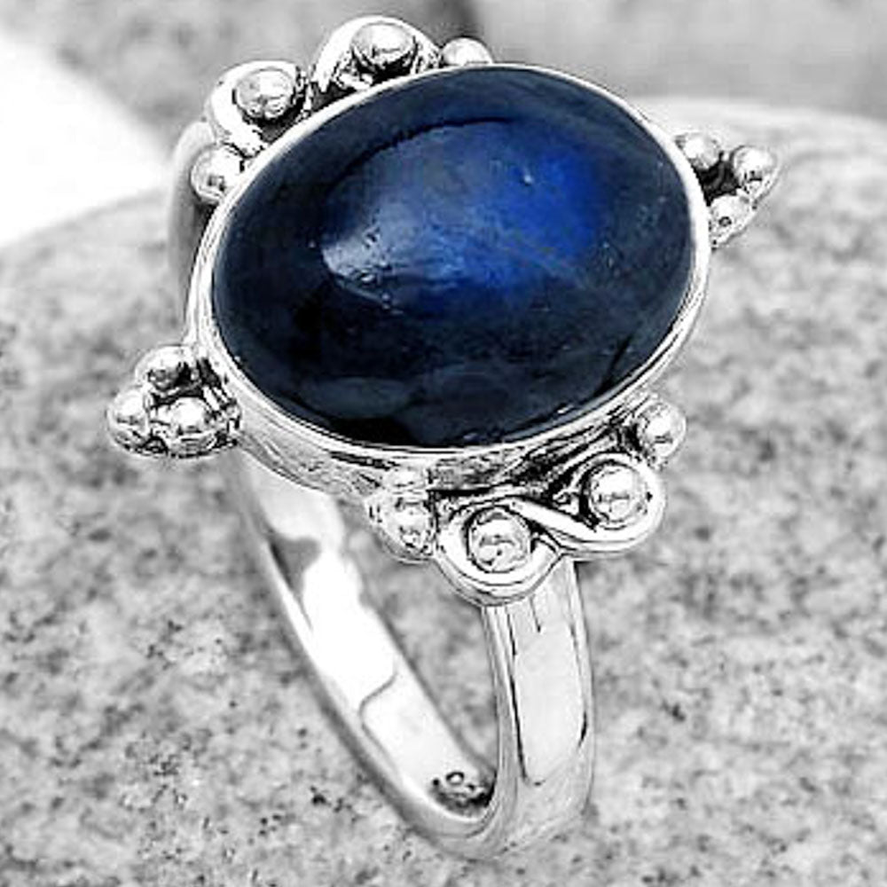 Blue Fire Labradorite - Madagascar Ring size-8 R-1118 SDR185053