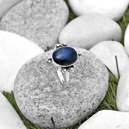 Blue Fire Labradorite - Madagascar Ring size-8 R-1118 SDR185069