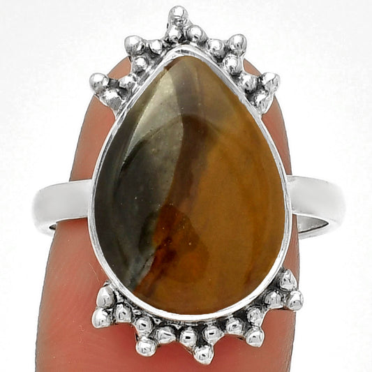 Natural Polygram Jasper Ring size-8.5 R-1223 SDR185182