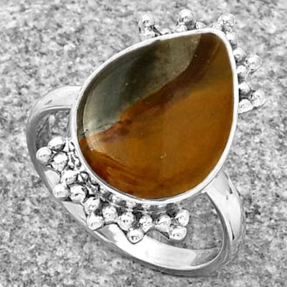 Natural Polygram Jasper Ring size-8.5 R-1223 SDR185182