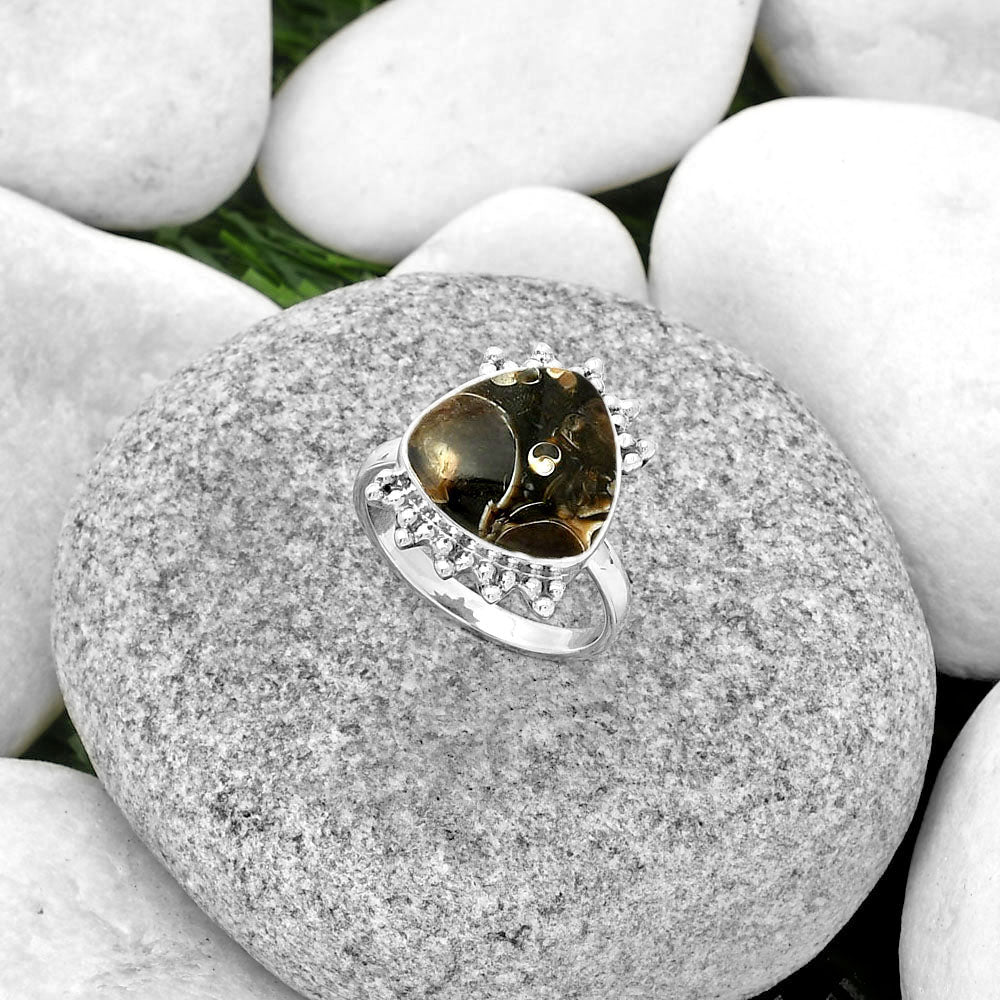 Natural Turtella Jasper - USA Ring size-8.5 R-1223 SDR185185