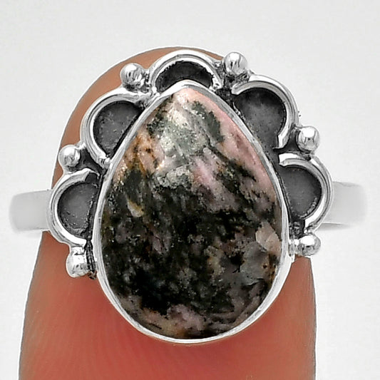 Natural Rhodonite Ring size-8.5 R-1216 SDR185220