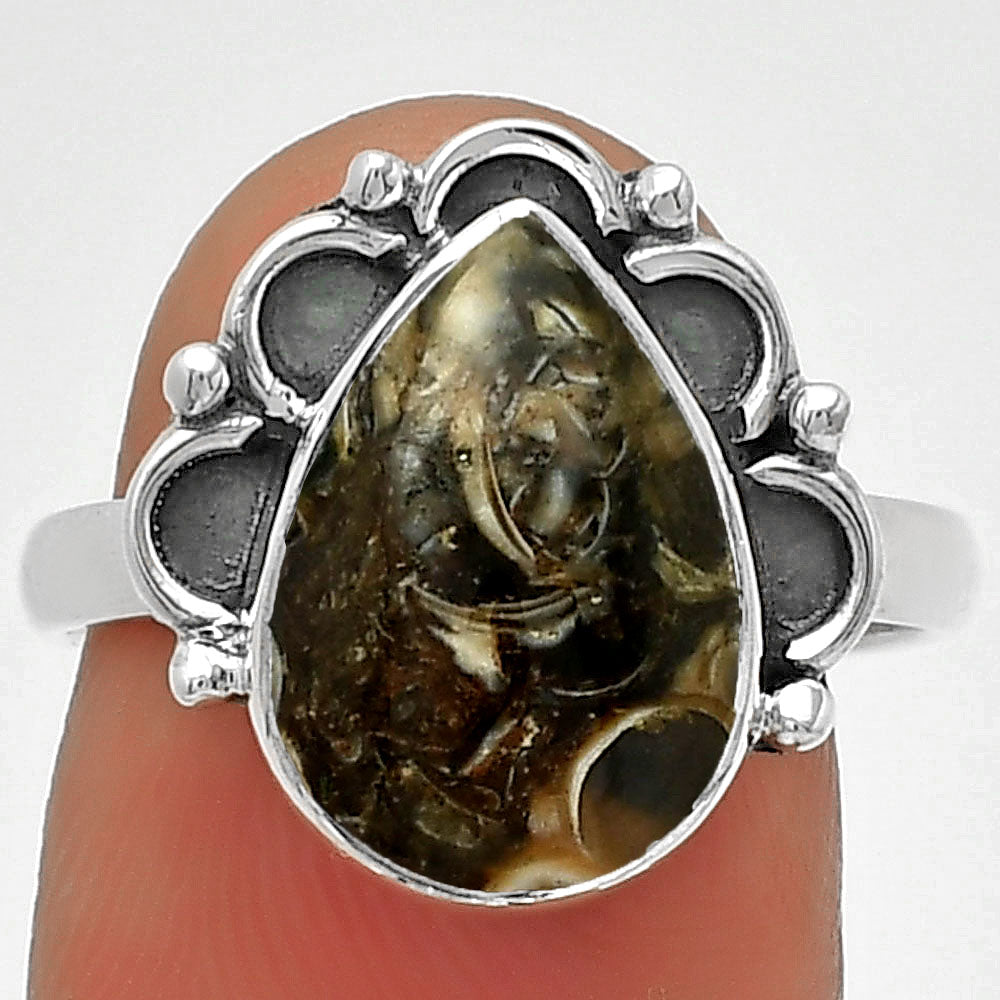 Natural Turtella Jasper - USA Ring size-8 R-1216 SDR185222