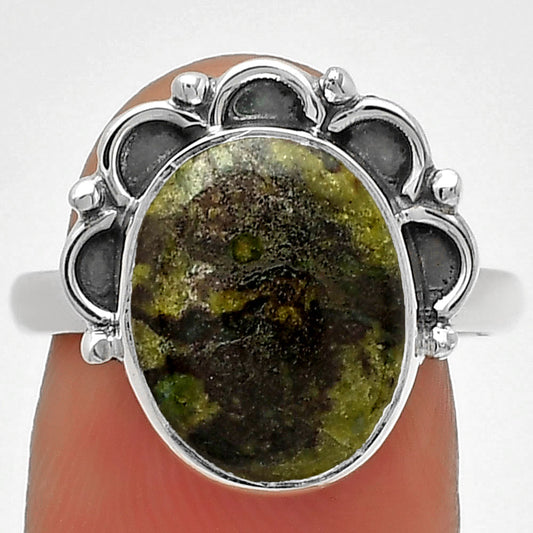 Dragon Blood Stone - South Africa Ring size-8 R-1216 SDR185229
