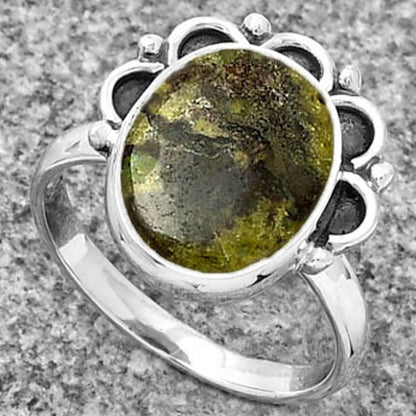 Dragon Blood Stone - South Africa Ring size-8 R-1216 SDR185229