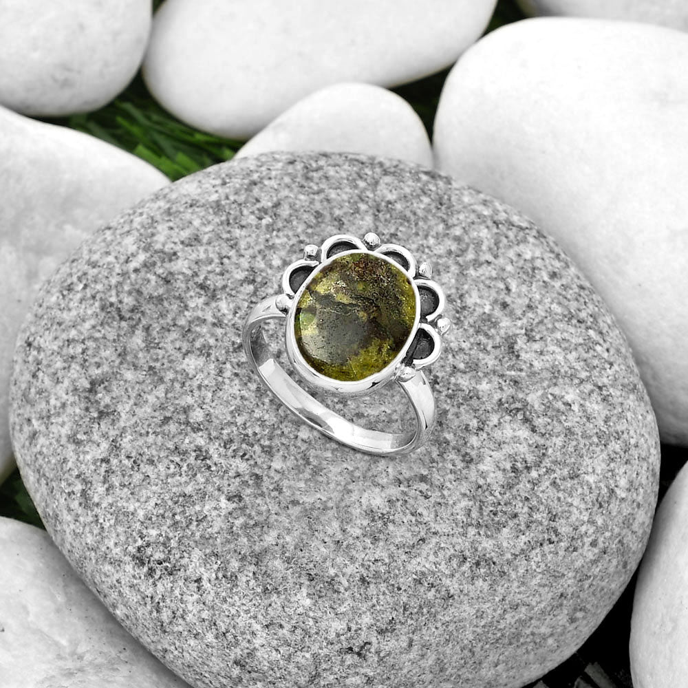 Dragon Blood Stone - South Africa Ring size-8 R-1216 SDR185229