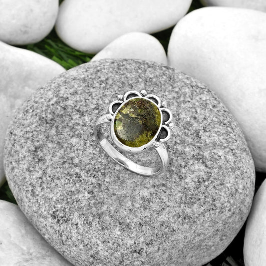 Dragon Blood Stone - South Africa Ring size-8 R-1216 SDR185229