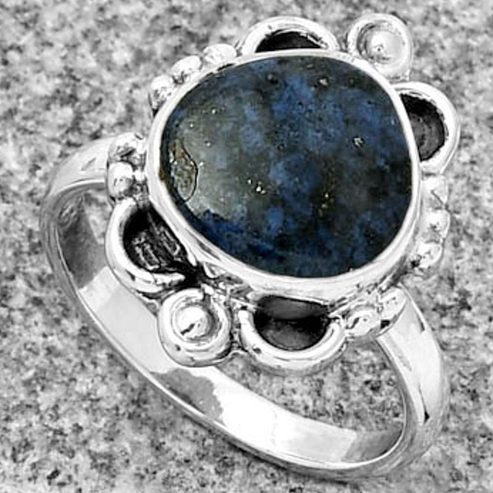 Natural Dumortierite Quartz Ring size-7.5 R-1103 SDR185319