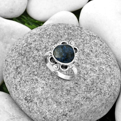 Natural Dumortierite Quartz Ring size-7.5 R-1103 SDR185319