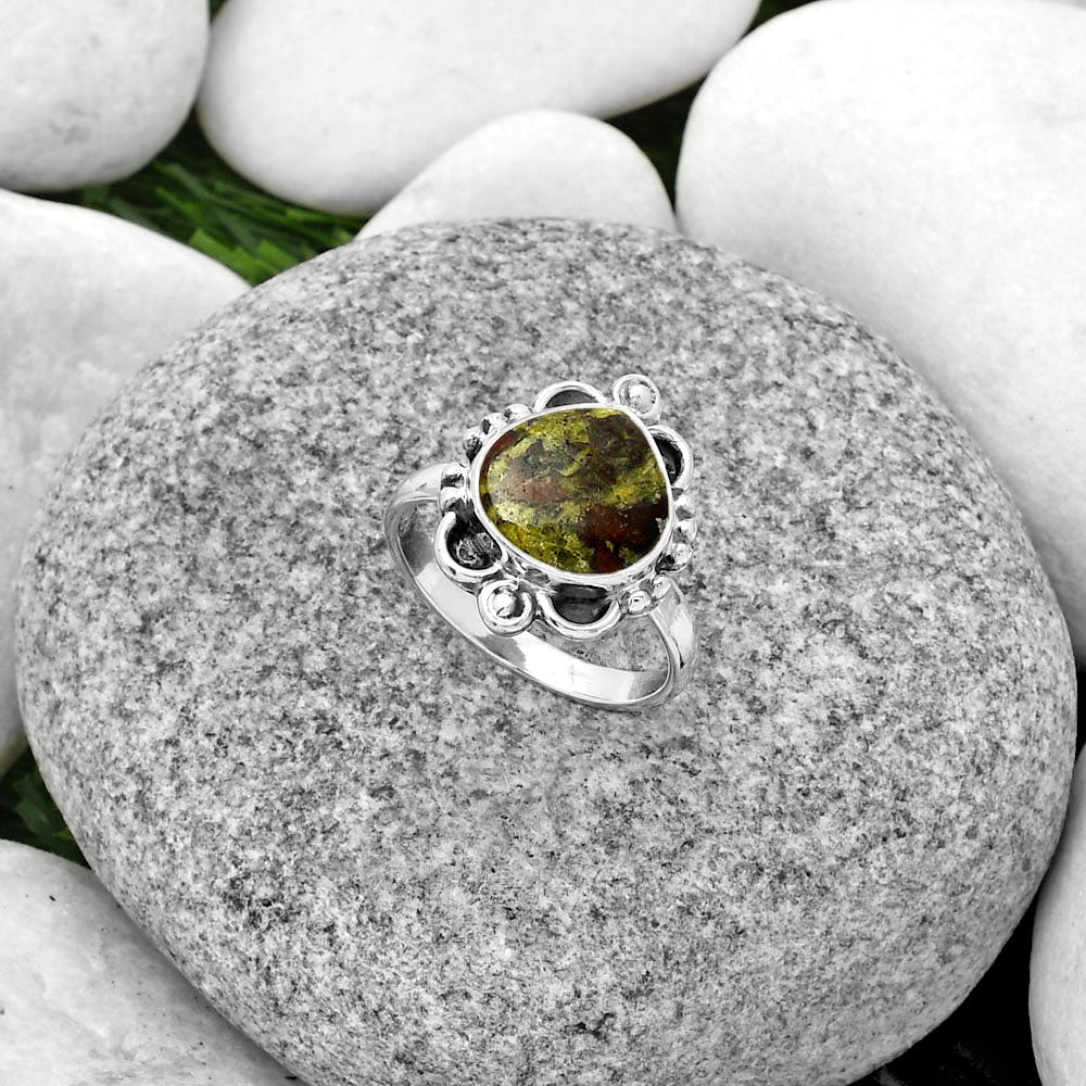 Dragon Blood Stone - South Africa Ring size-7.5 R-1103 SDR185331