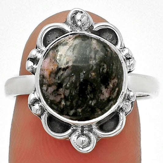 Natural Rhodonite Ring size-7.5 R-1103 SDR185348