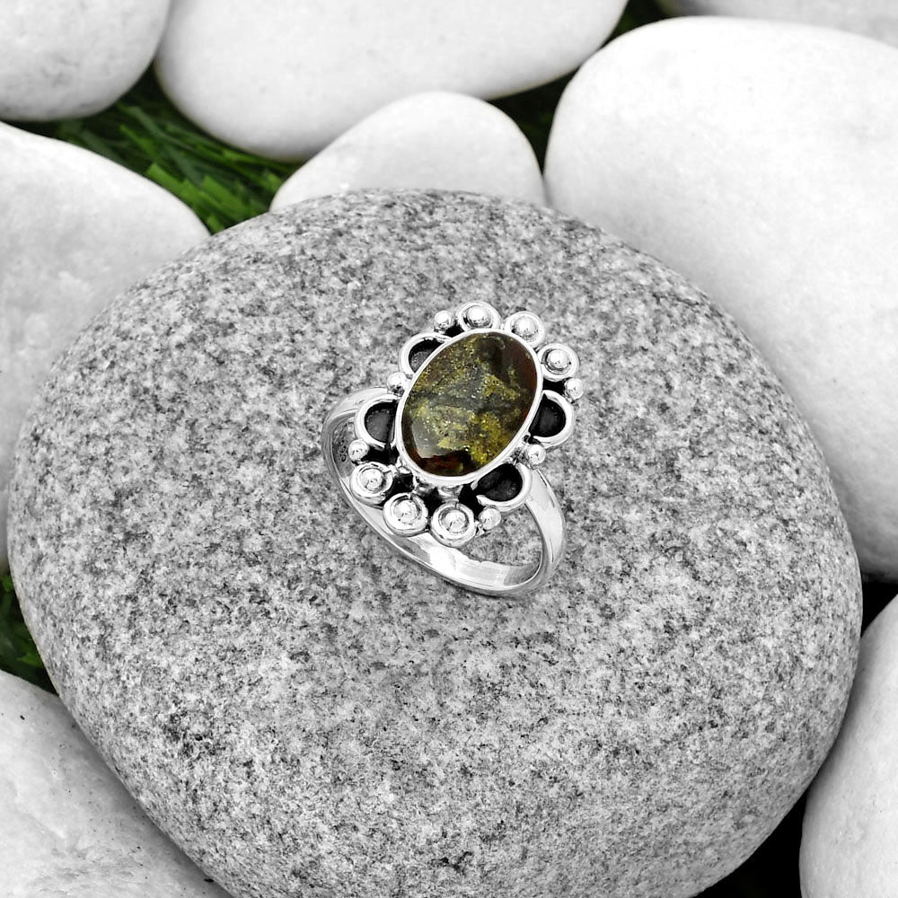 Dragon Blood Stone - South Africa Ring size-7 R-1207 SDR185353