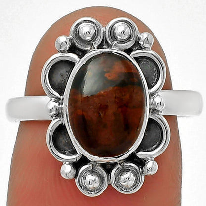 Natural Red Brecciated Jasper Ring size-7 R-1207 SDR185362