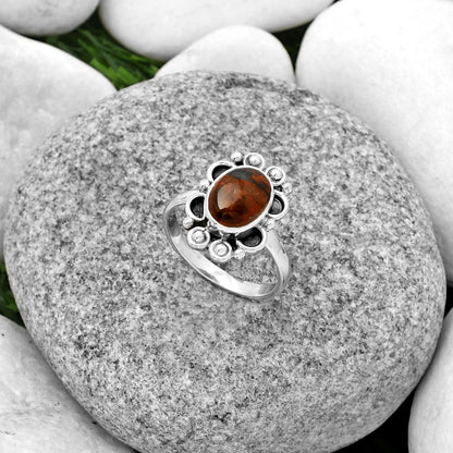 Natural Red Brecciated Jasper Ring size-7 R-1207 SDR185362