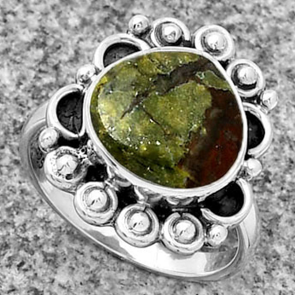 Dragon Blood Stone - South Africa Ring size-7 R-1207 SDR185374