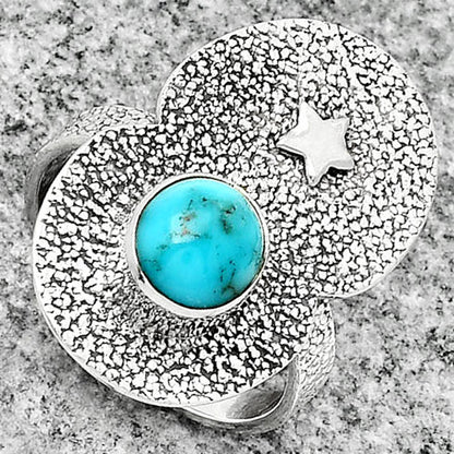 Star - Natural Egyptian Turquoise Ring size-7.5 R-1290 SDR185448