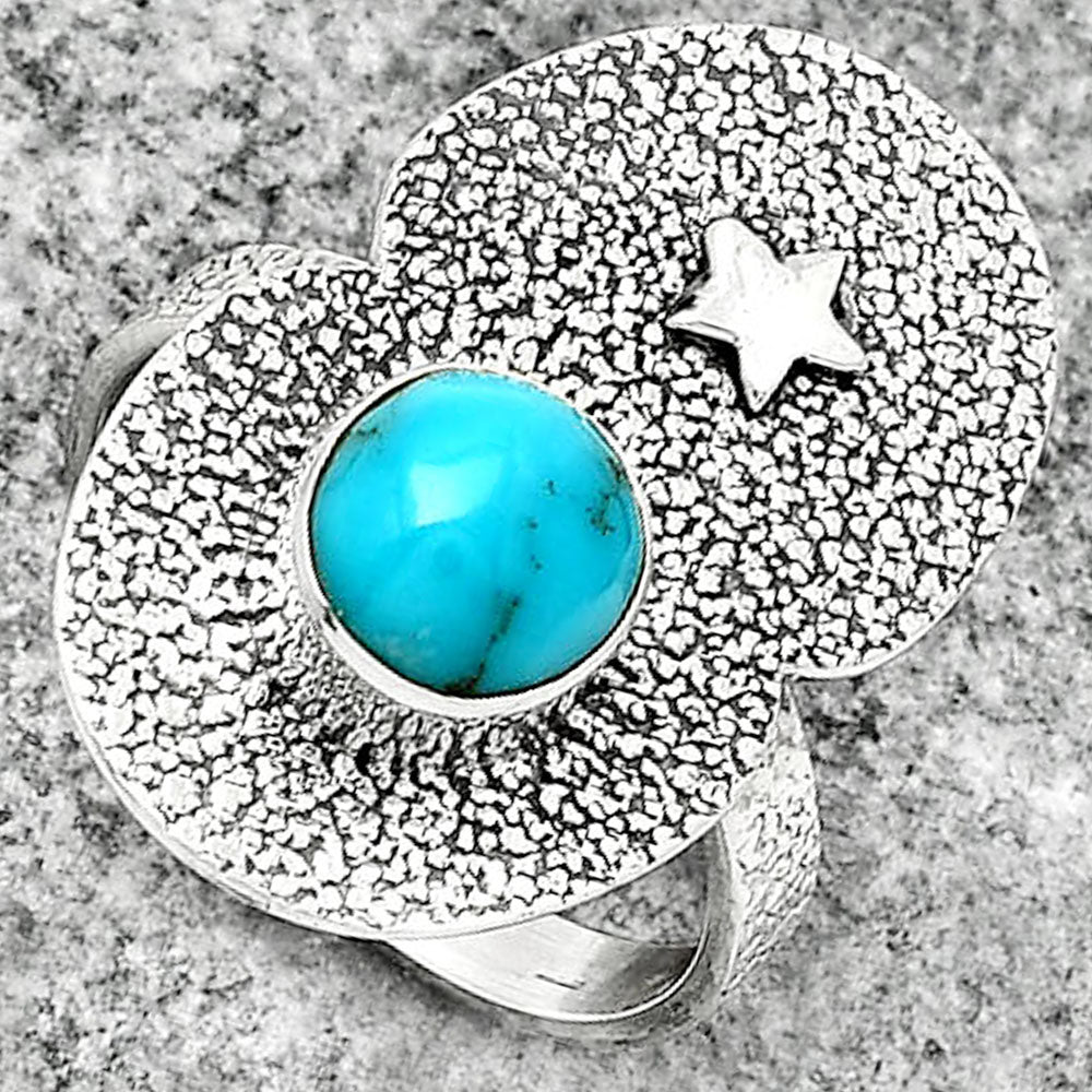 Star - Natural Egyptian Turquoise Ring size-8 R-1290 SDR185457