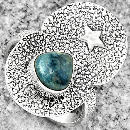 Star Natural Blue Scheelite Turkey Ring size-7 R-1290 SDR185463