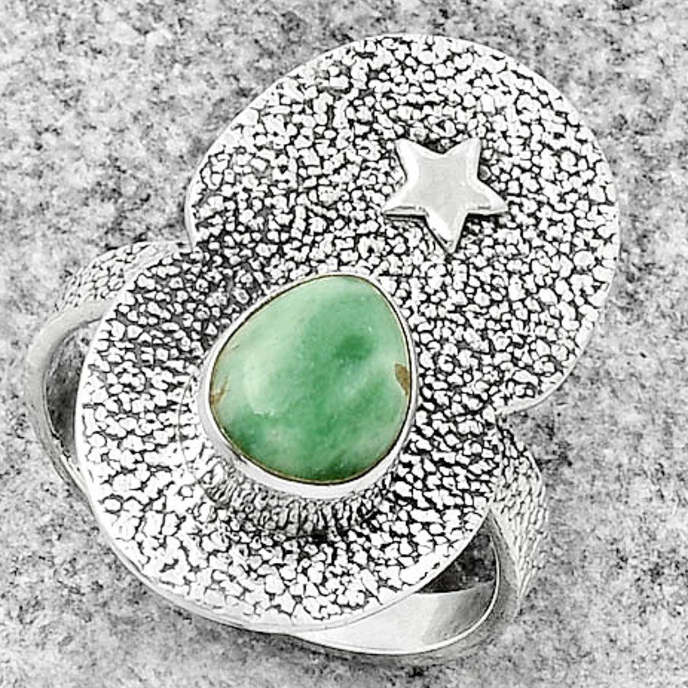 Star - Natural Utah Variscite Ring size-8 R-1290 SDR185484
