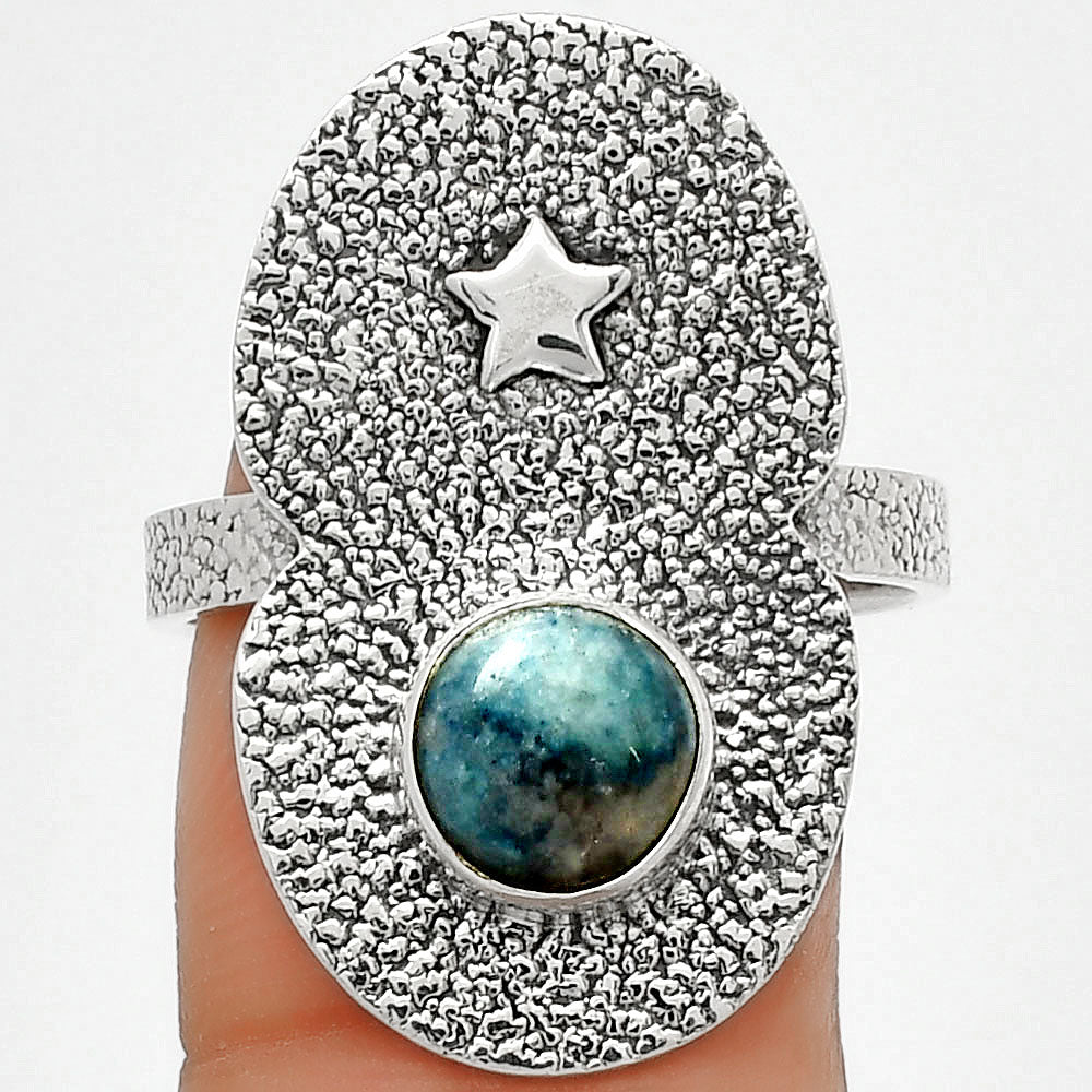 Star - Blue Scheelite - Turkey Ring size-8.5 R-1290 SDR185490