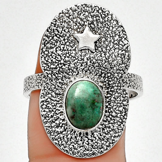 Star - Natural Larsonite Jasper Ring size-8.5 R-1290 SDR185493