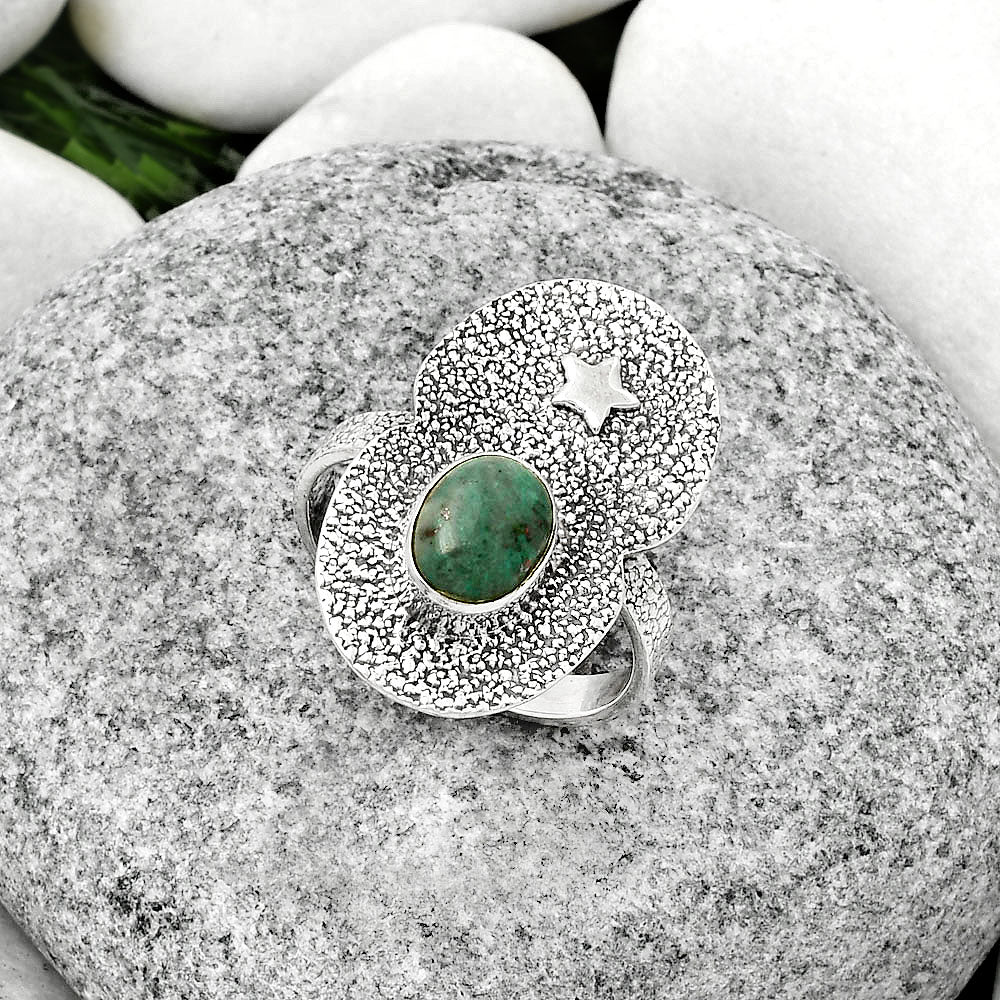 Star - Natural Larsonite Jasper Ring size-8.5 R-1290 SDR185493