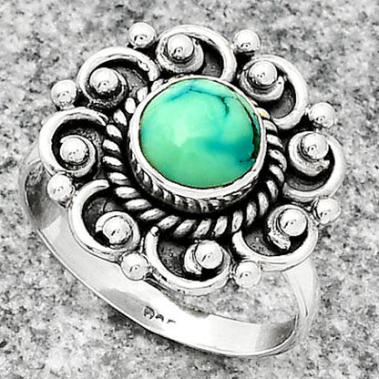 Natural Turquoise Magnesite Ring size-7 R-1563 SDR185520