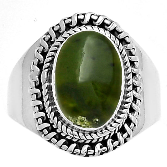 Natural Chrome Chalcedony Ring size-8 R-1279 SDR185621