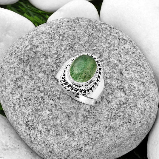 Natural Green Aventurine Ring size-8.5 R-1279 SDR185625