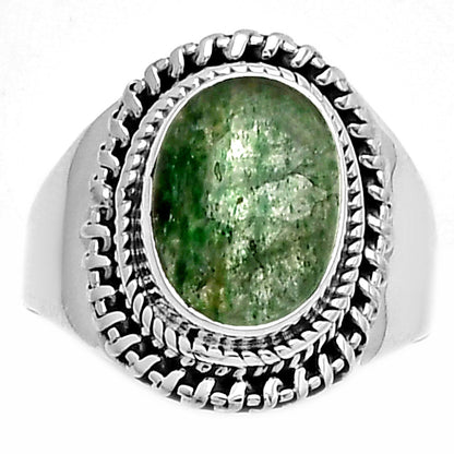 Natural Green Aventurine Ring size-9 R-1279 SDR185631