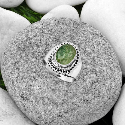Natural Green Aventurine Ring size-9 R-1279 SDR185631