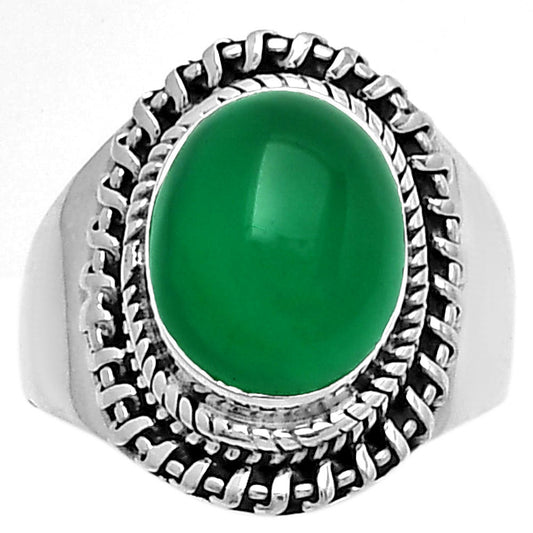 Natural Green Onyx Ring size-8 R-1279 SDR185635