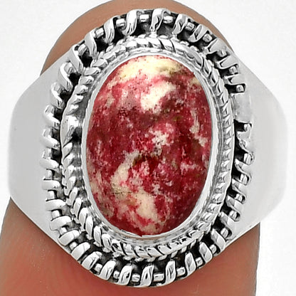 Natural Pink Thulite - Norway Ring size-7.5 R-1279 SDR185646