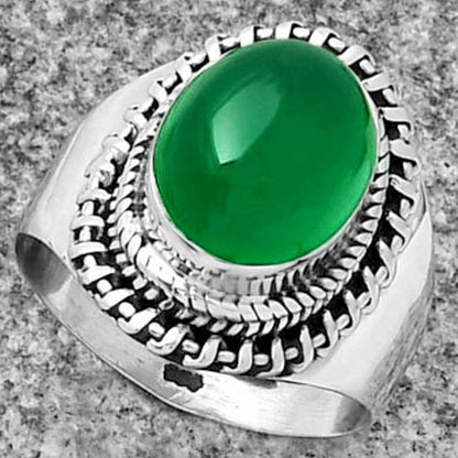 Natural Green Onyx Ring size-8.5 R-1279 SDR185653