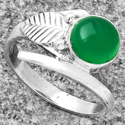 Natural Green Onyx Ring size-8 R-1410 SDR185667