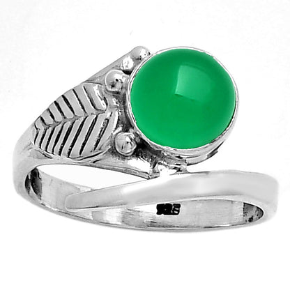Natural Green Onyx Ring size-8 R-1410 SDR185683
