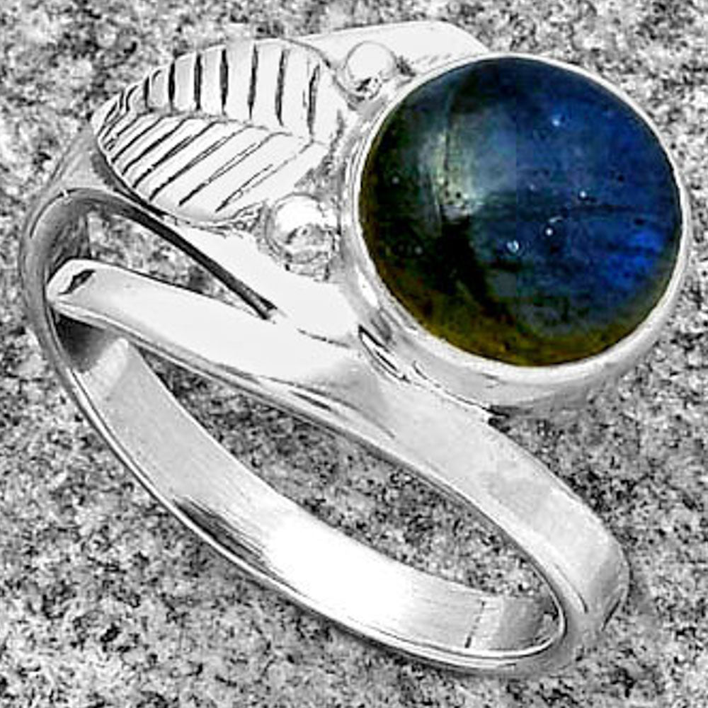 Natural Blue Labradorite Madagascar Ring size-8 R-1410 SDR185714