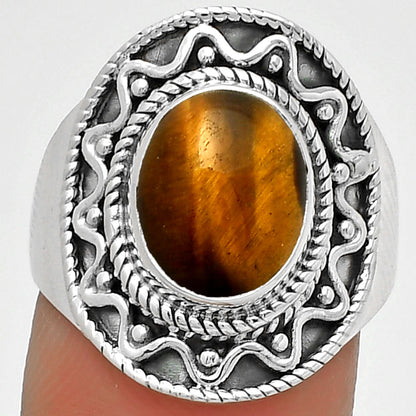 Natural Tiger Eye - Africa Ring size-8.5 R-1501 SDR185730