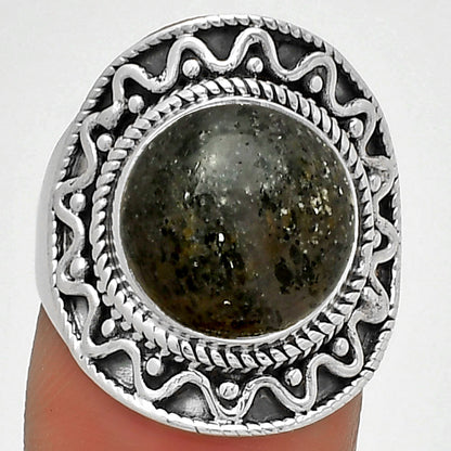 Natural Rare Black Sunstone Ring size-8 R-1501 SDR185745