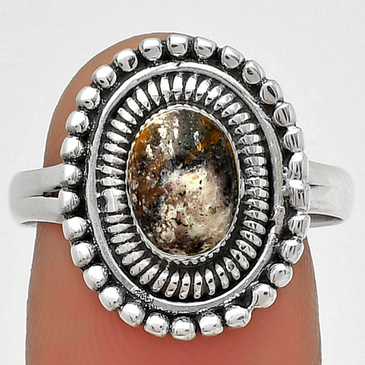 Natural Indian Blanket Jasper Ring size-8 R-1388 SDR185762