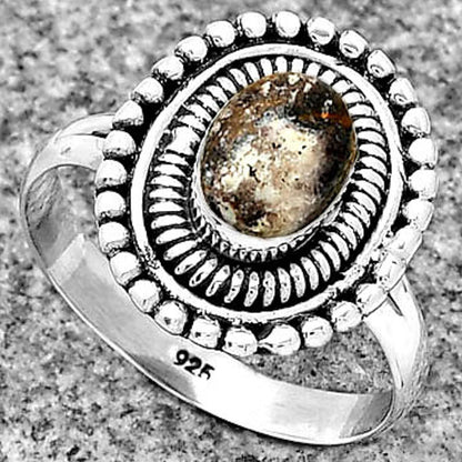 Natural Indian Blanket Jasper Ring size-8 R-1388 SDR185762