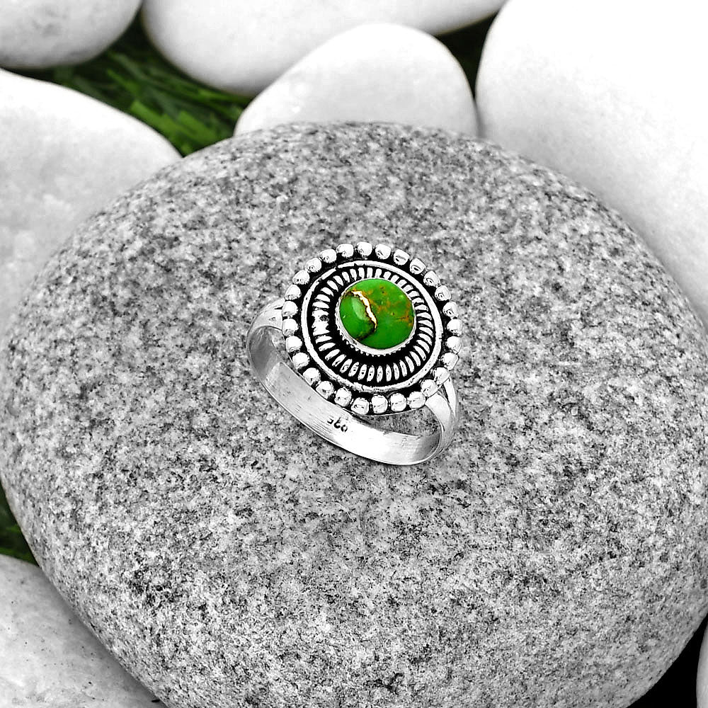 Copper Green Turquoise - Arizona Ring size-7 R-1388 SDR185771